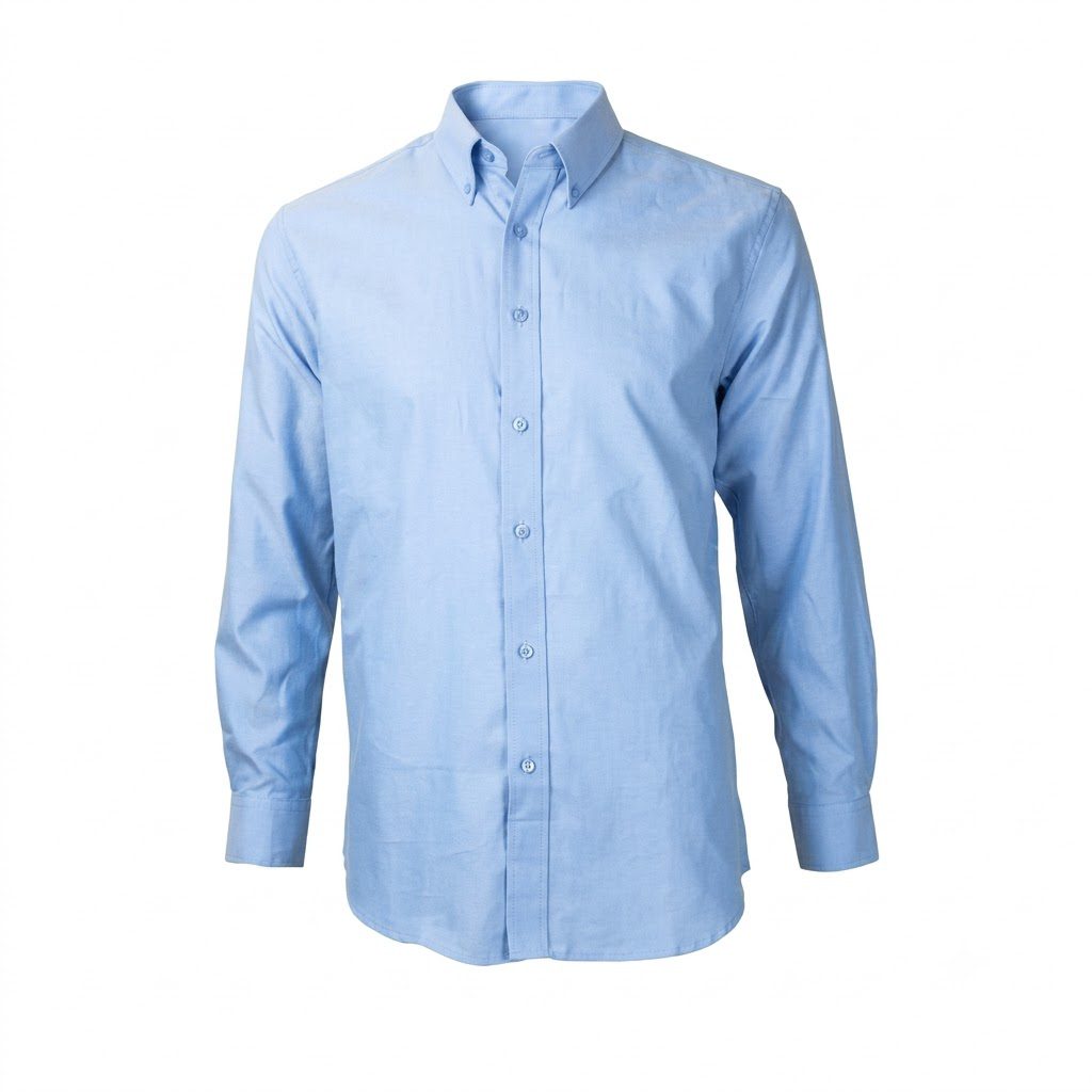 Camisa Oxford Color Azul.